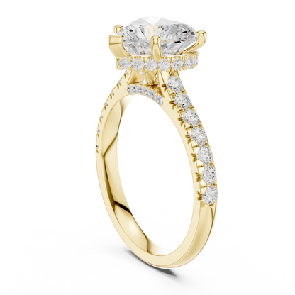 Round Halo Lab Grown Diamond Ring
