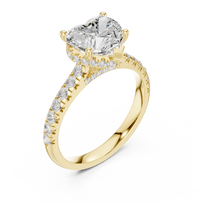 Round Halo Lab Grown Diamond Ring