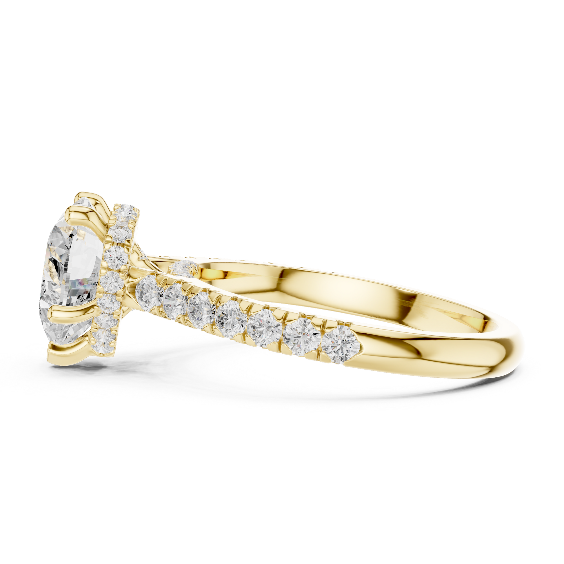 Round Halo Lab Grown Diamond Ring