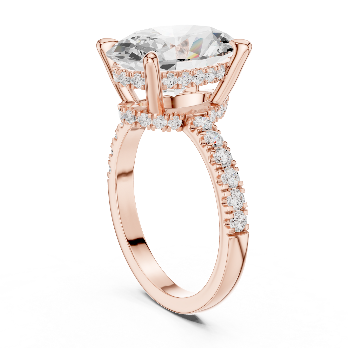 Round Halo Lab Grown Diamond Ring