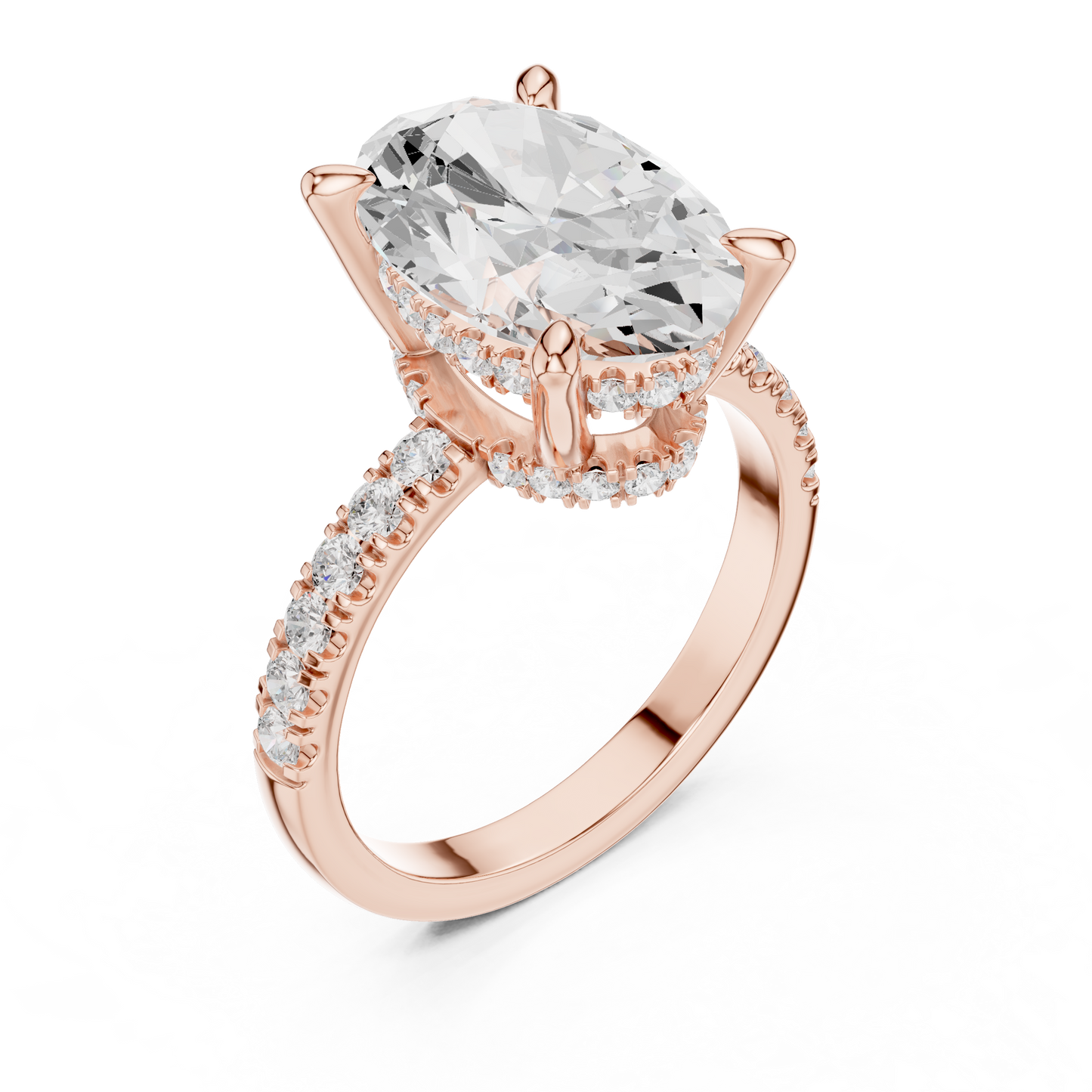 Round Halo Lab Grown Diamond Ring