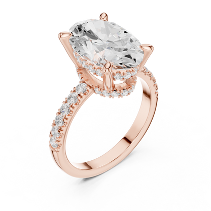 Round Halo Lab Grown Diamond Ring