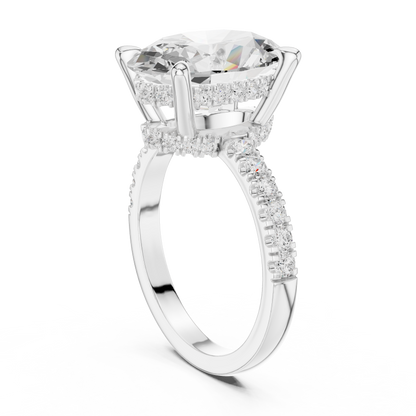 Round Halo Lab Grown Diamond Ring