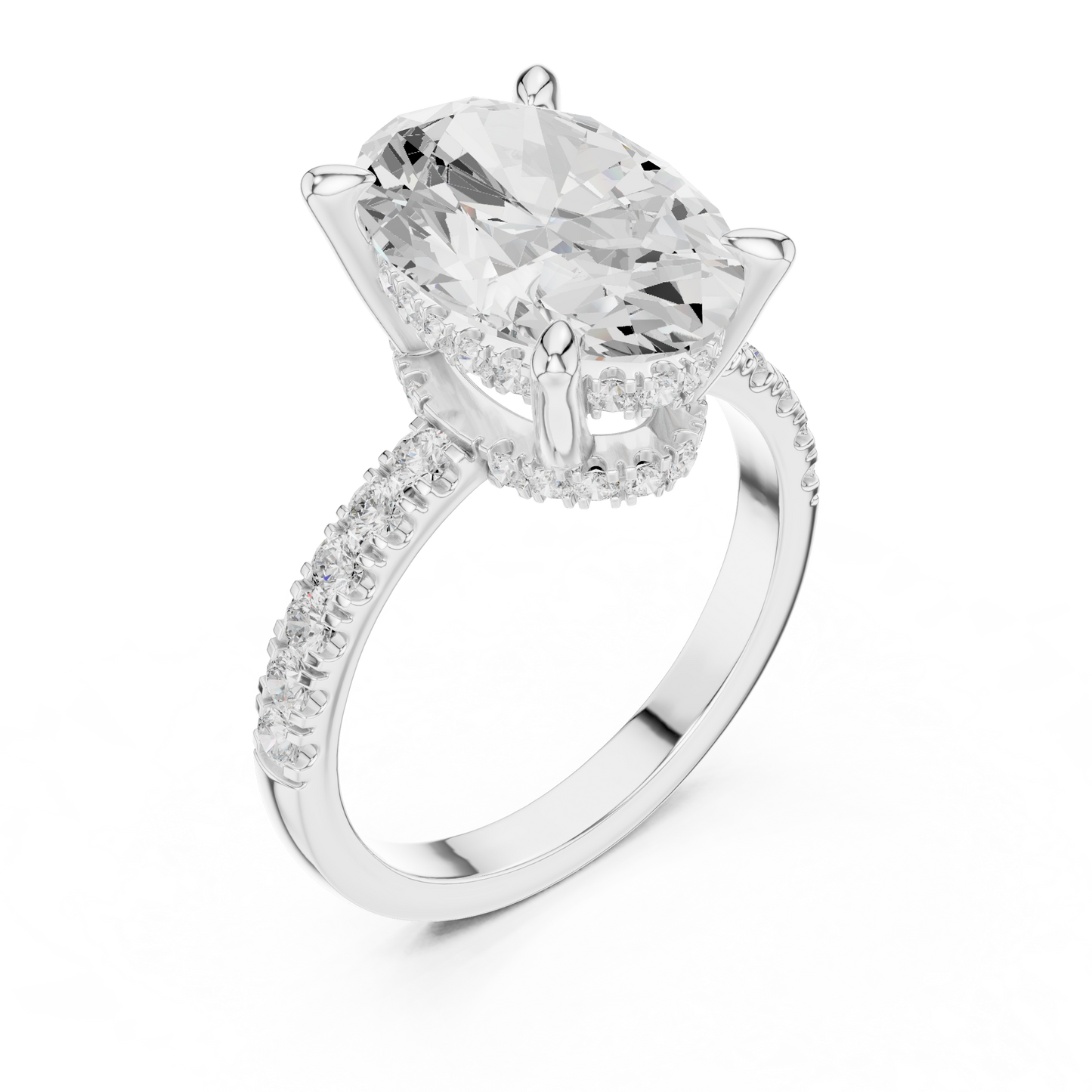 Round Halo Lab Grown Diamond Ring
