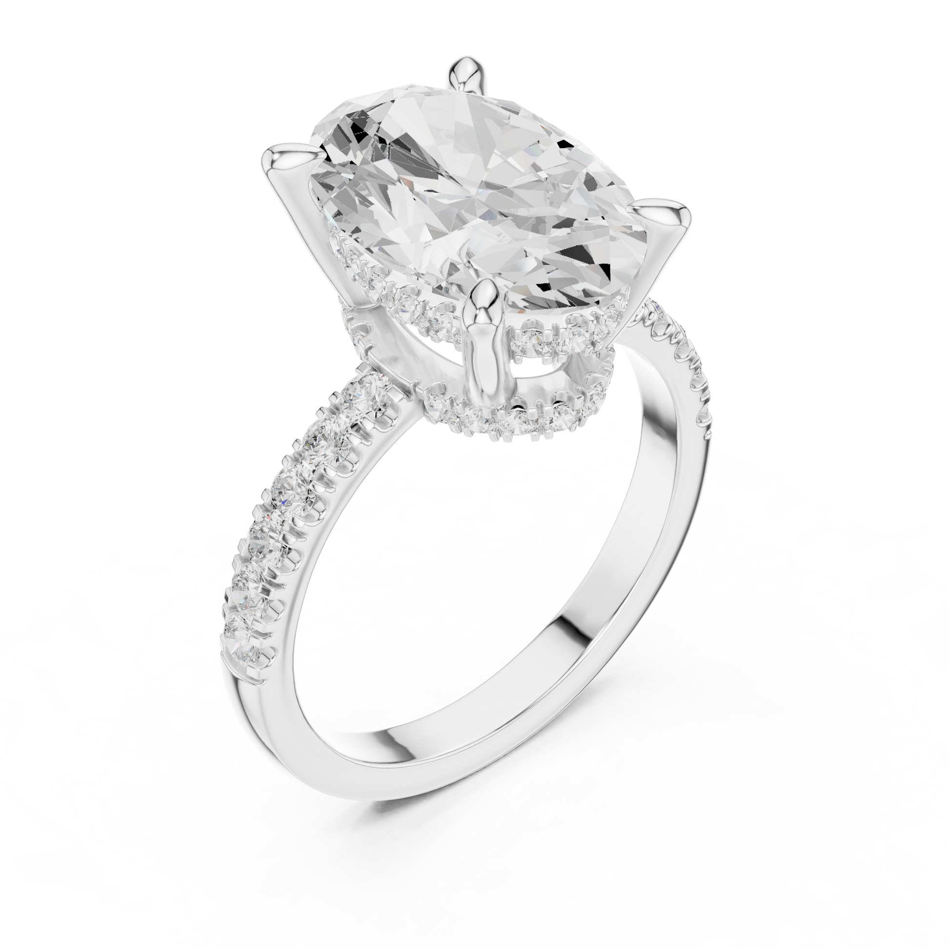 Round Halo Lab Grown Diamond Ring