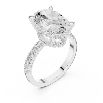 Round Halo Lab Grown Diamond Ring