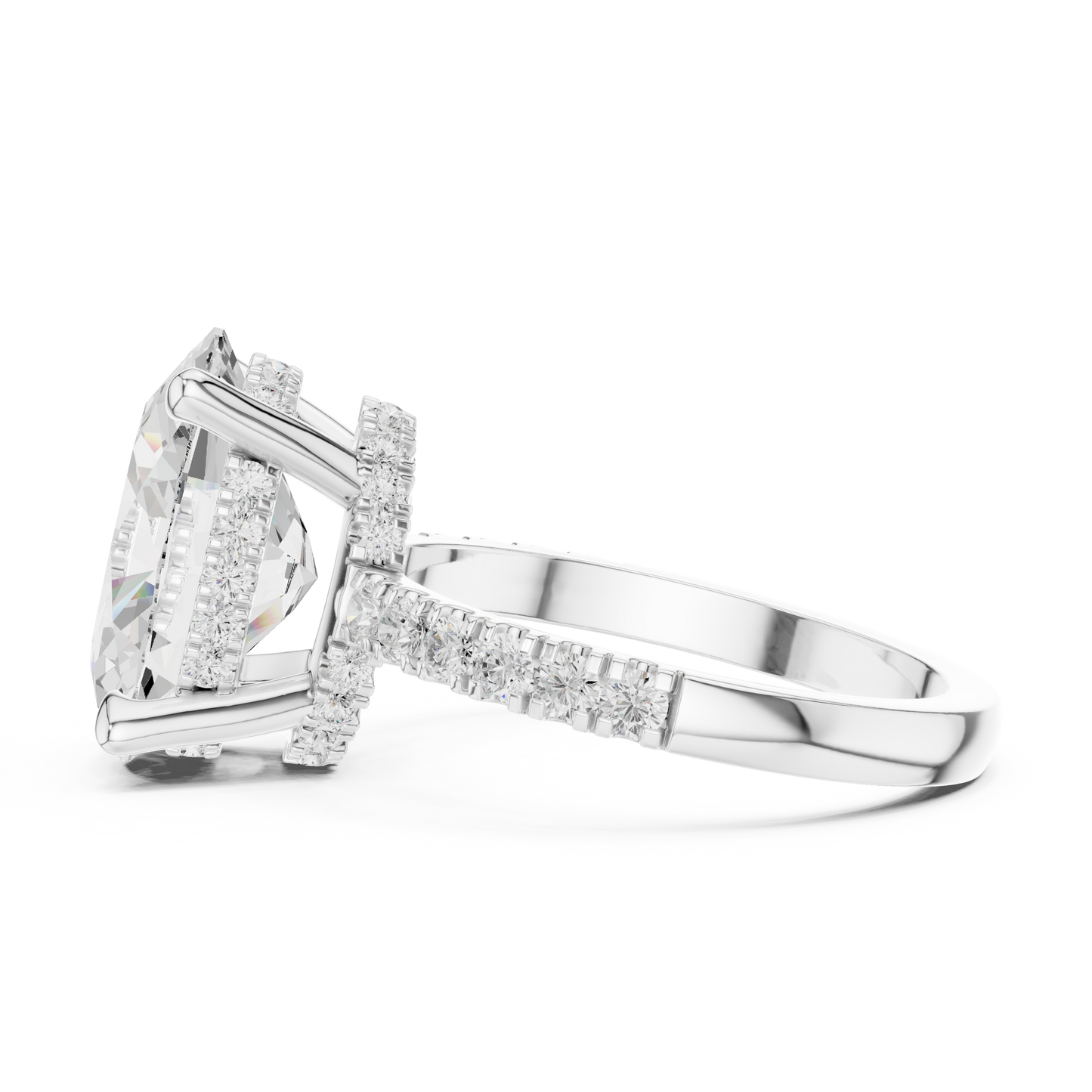Round Halo Lab Grown Diamond Ring