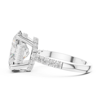 Round Halo Lab Grown Diamond Ring