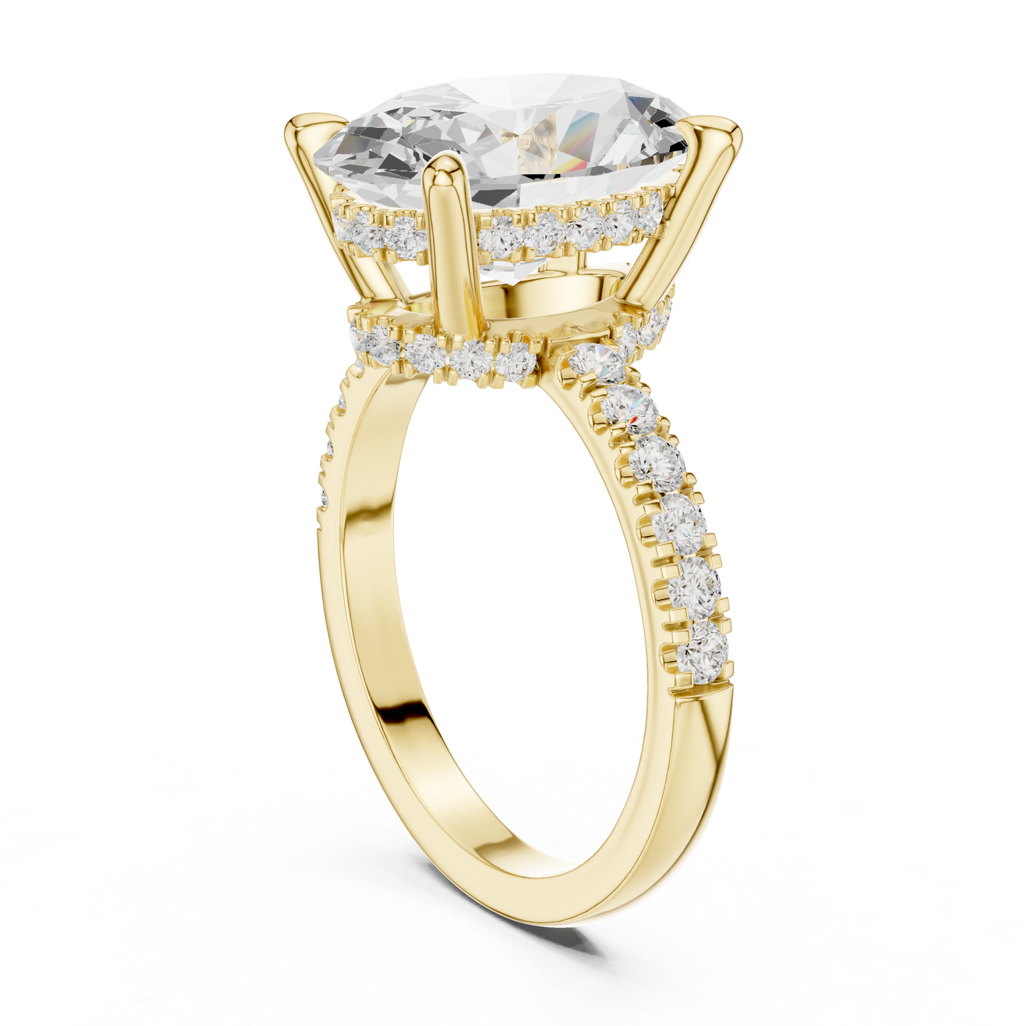 Round Halo Lab Grown Diamond Ring