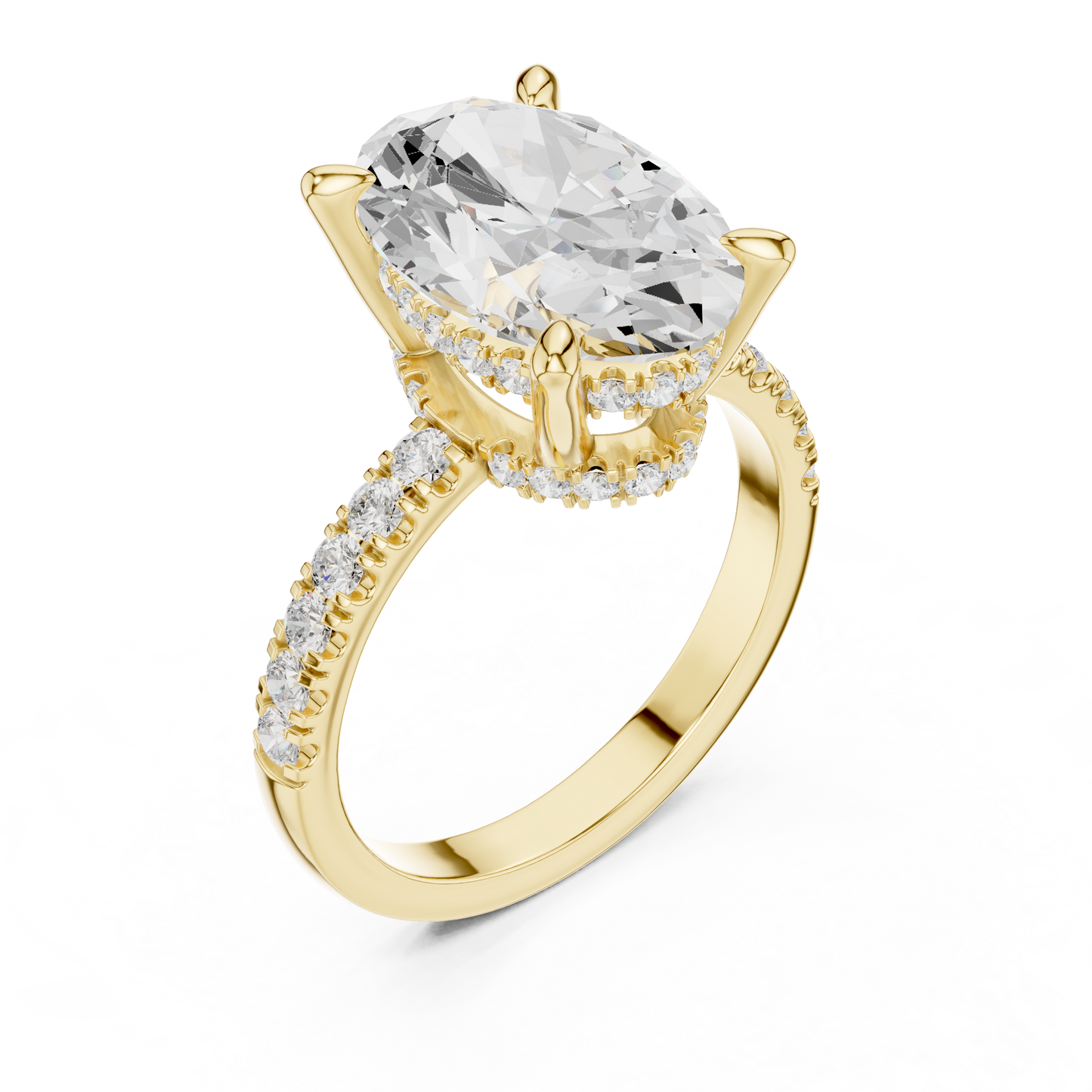 Round Halo Lab Grown Diamond Ring