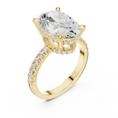 Round Halo Lab Grown Diamond Ring
