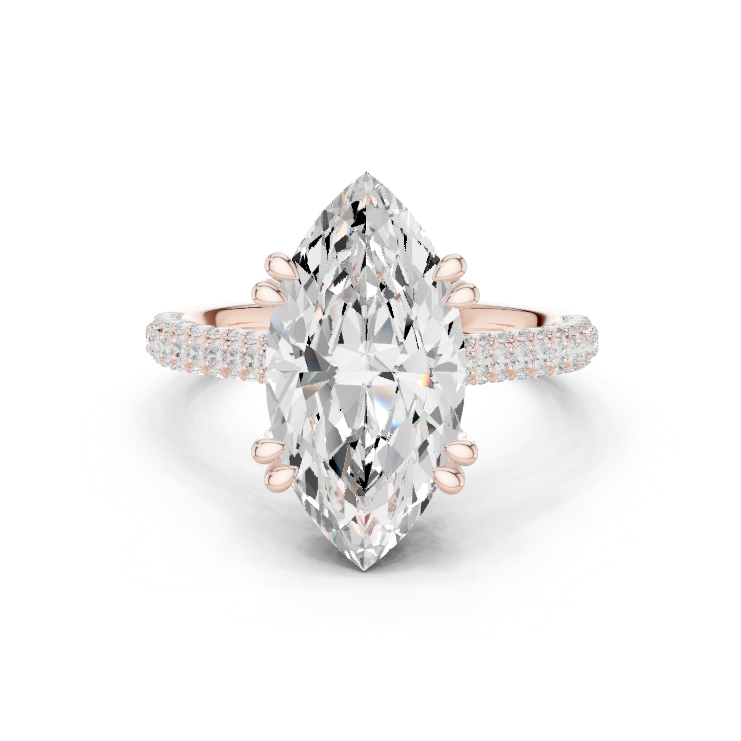Mixed Shape Lab Grown Diamond Halo Ring