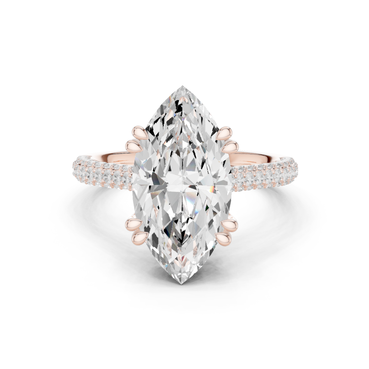 Mixed Shape Lab Grown Diamond Halo Ring