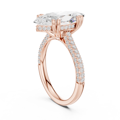 Mixed Shape Lab Grown Diamond Halo Ring