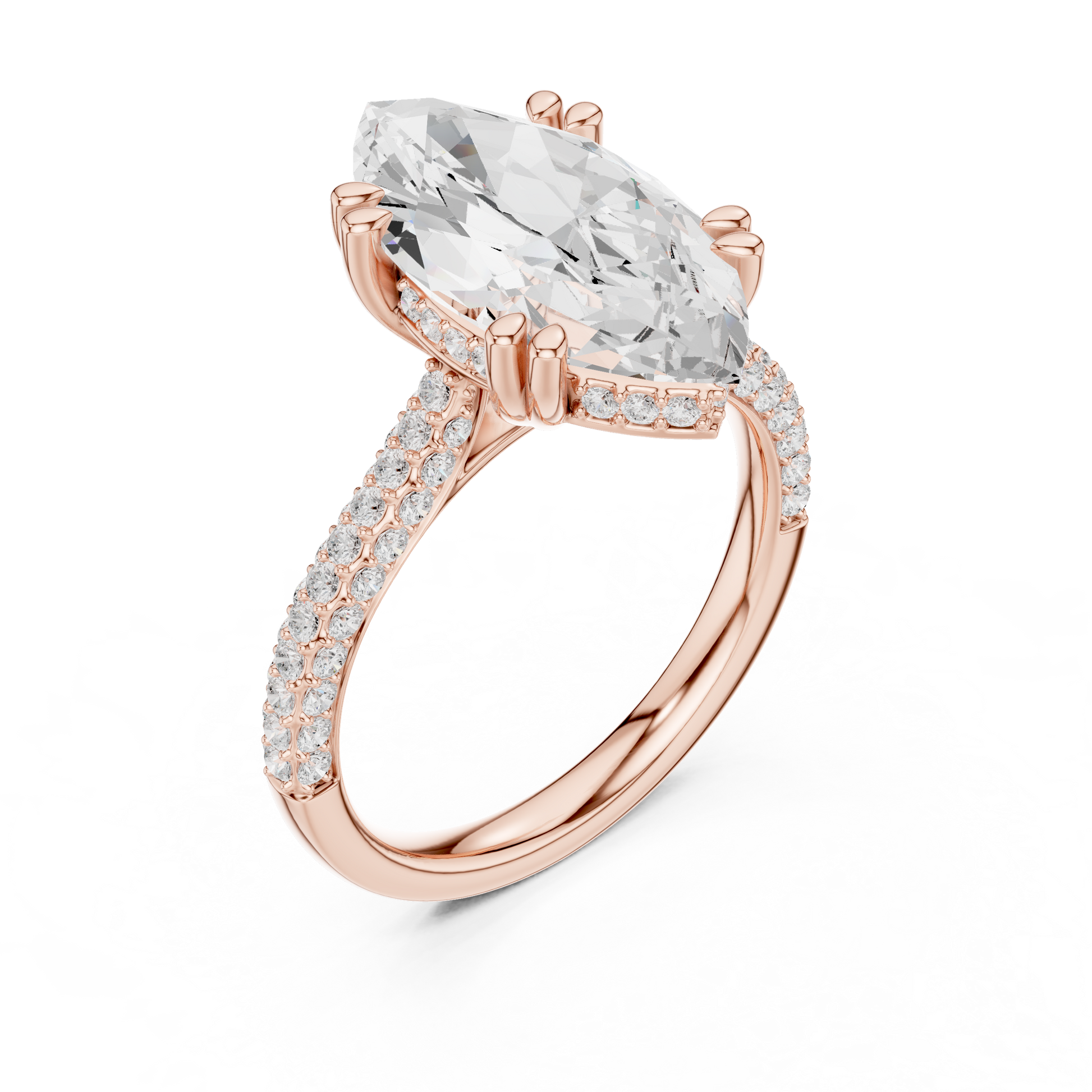 Mixed Shape Lab Grown Diamond Halo Ring