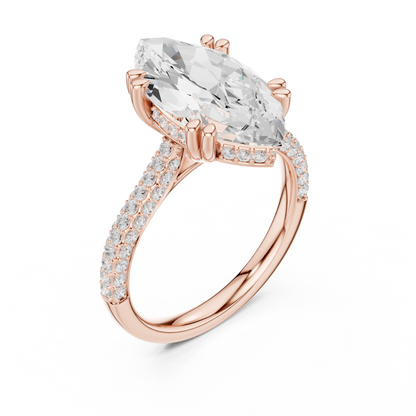 Mixed Shape Lab Grown Diamond Halo Ring