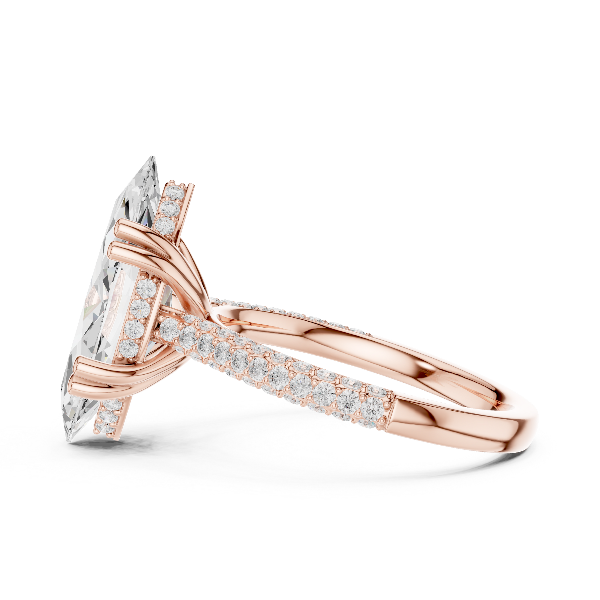 Mixed Shape Lab Grown Diamond Halo Ring