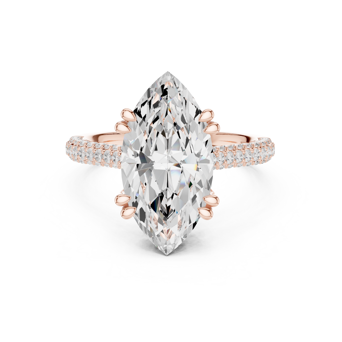 Mixed Shape Lab Grown Diamond Halo Ring