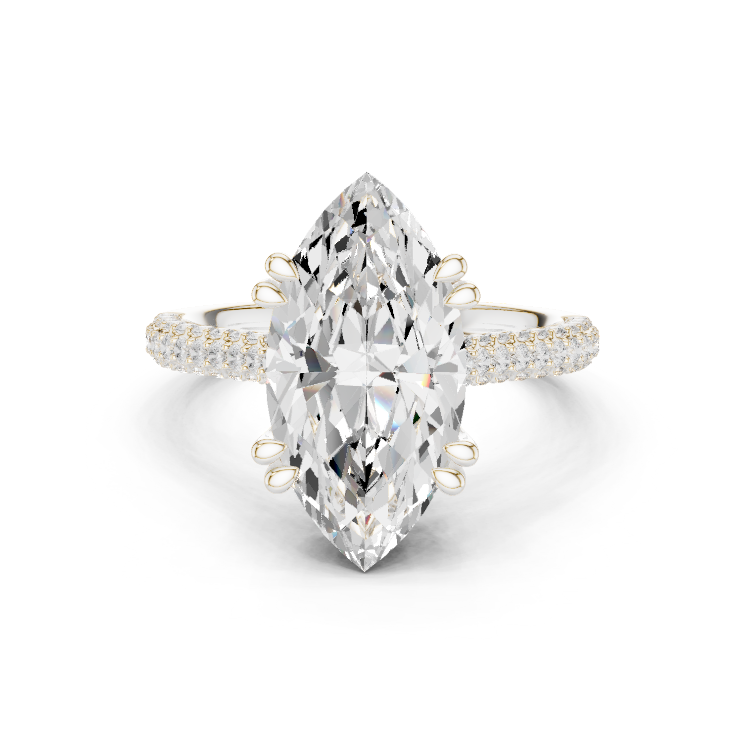 Mixed Shape Lab Grown Diamond Halo Ring