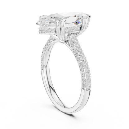 Mixed Shape Lab Grown Diamond Halo Ring