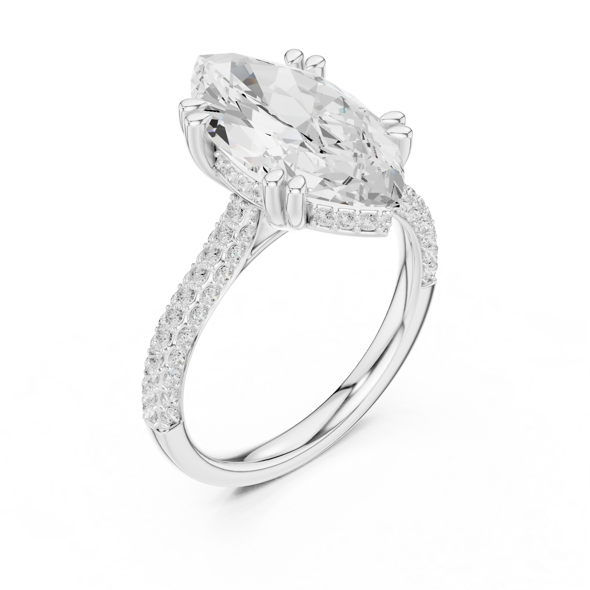Mixed Shape Lab Grown Diamond Halo Ring