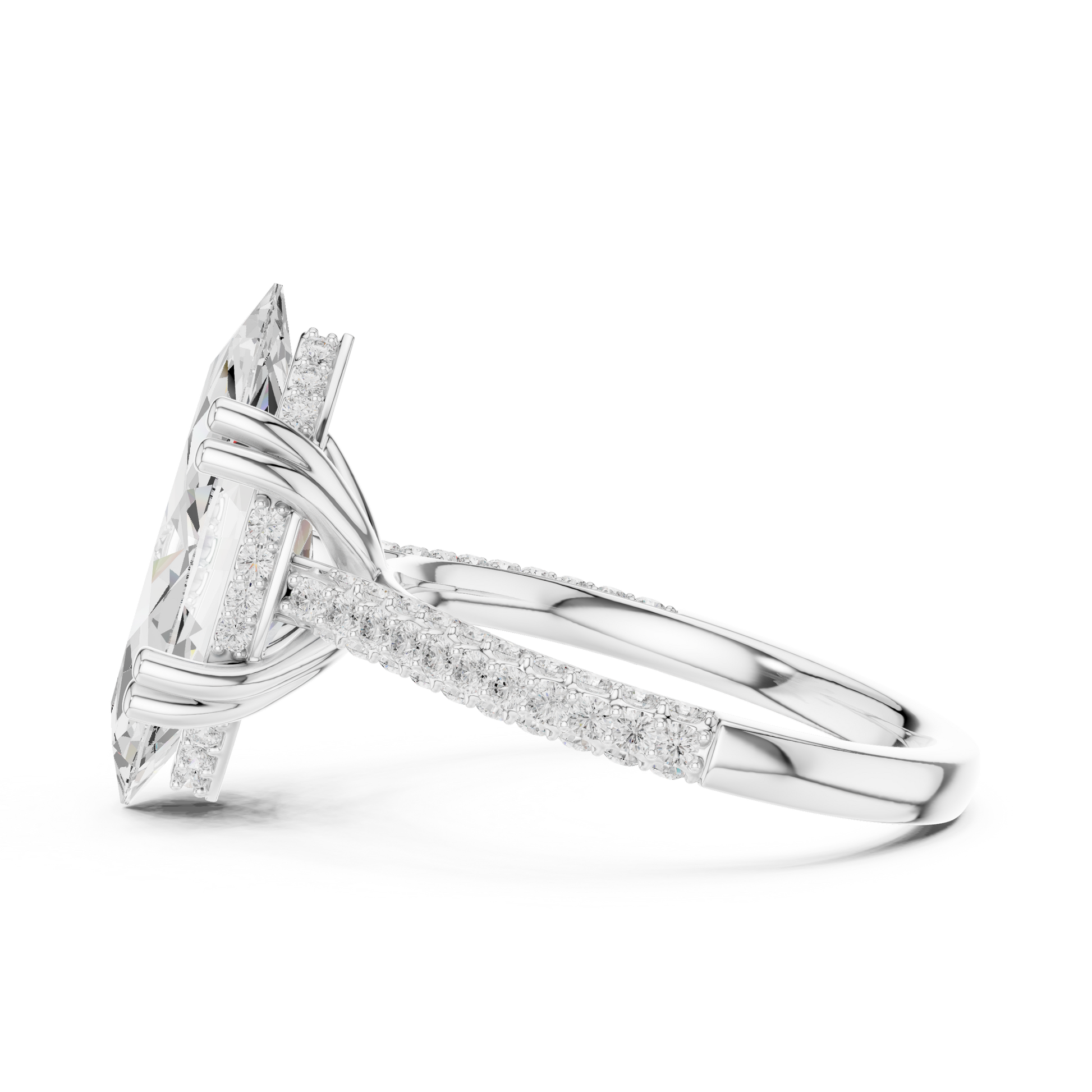 Mixed Shape Lab Grown Diamond Halo Ring