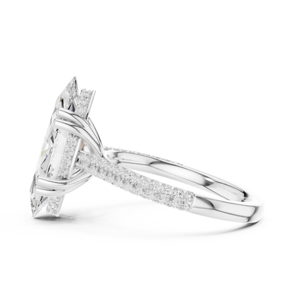 Mixed Shape Lab Grown Diamond Halo Ring