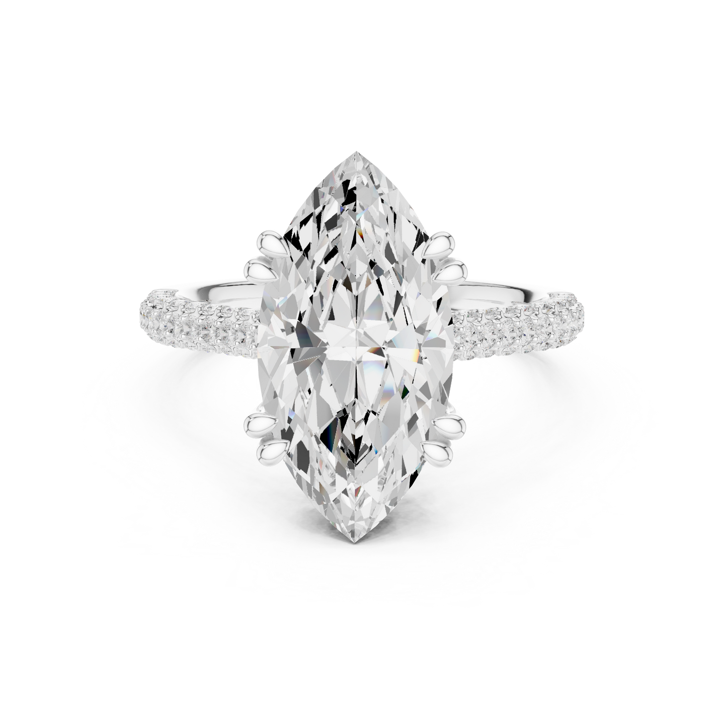 Mixed Shape Lab Grown Diamond Halo Ring