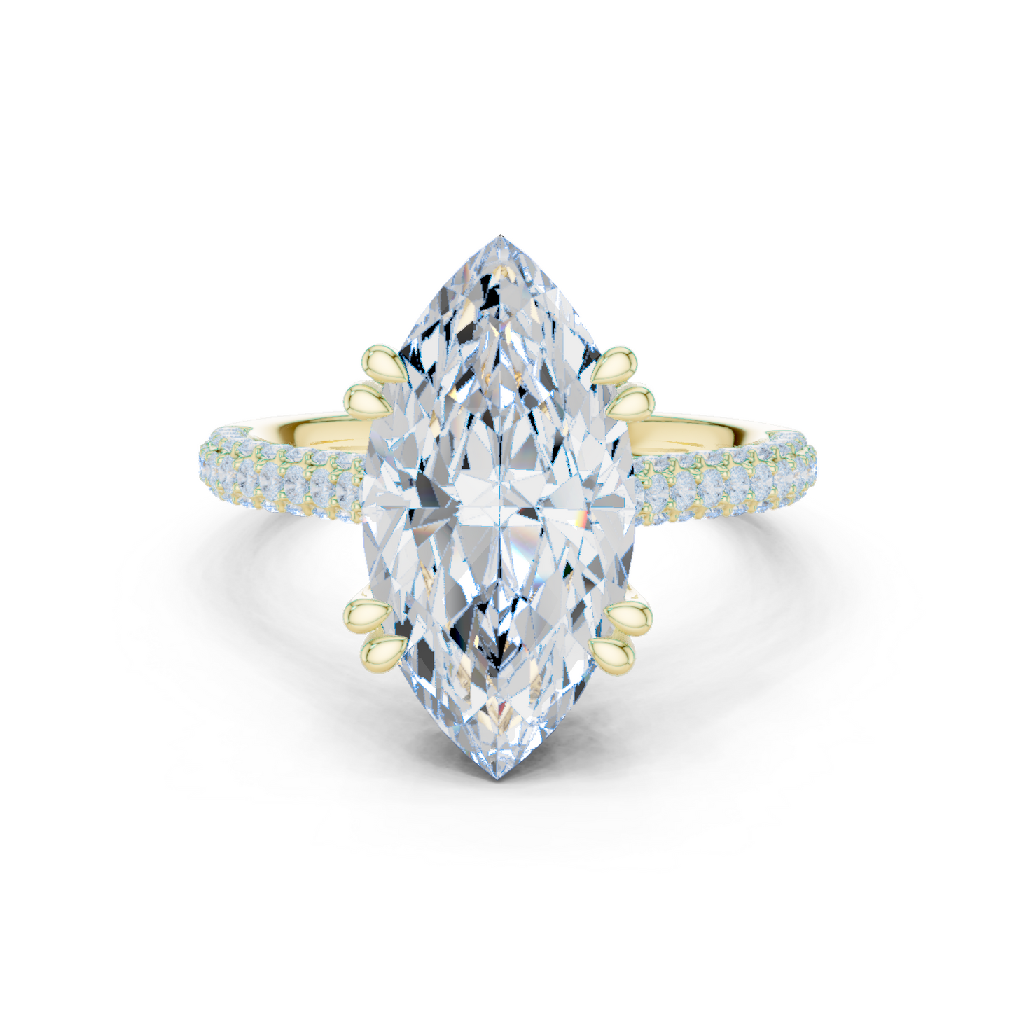 Mixed Shape Lab Grown Diamond Halo Ring