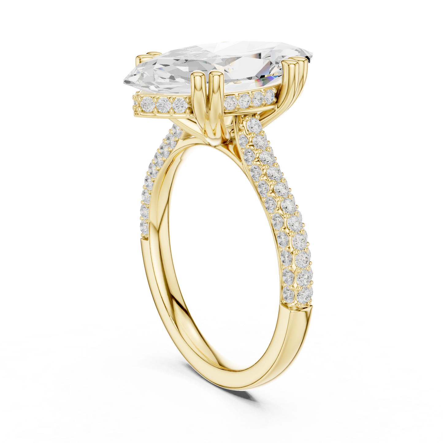 Mixed Shape Lab Grown Diamond Halo Ring