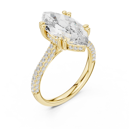 Mixed Shape Lab Grown Diamond Halo Ring