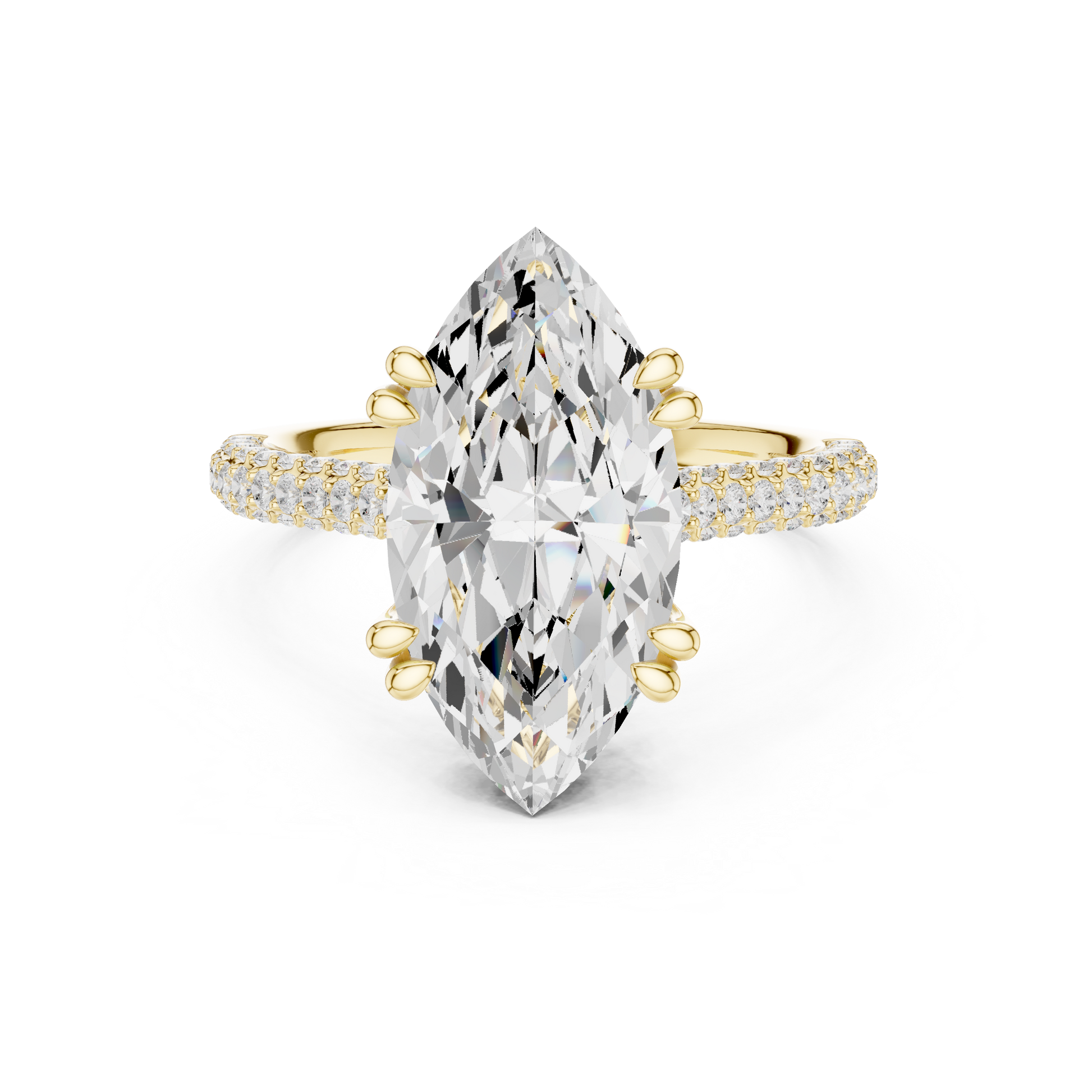 Mixed Shape Lab Grown Diamond Halo Ring