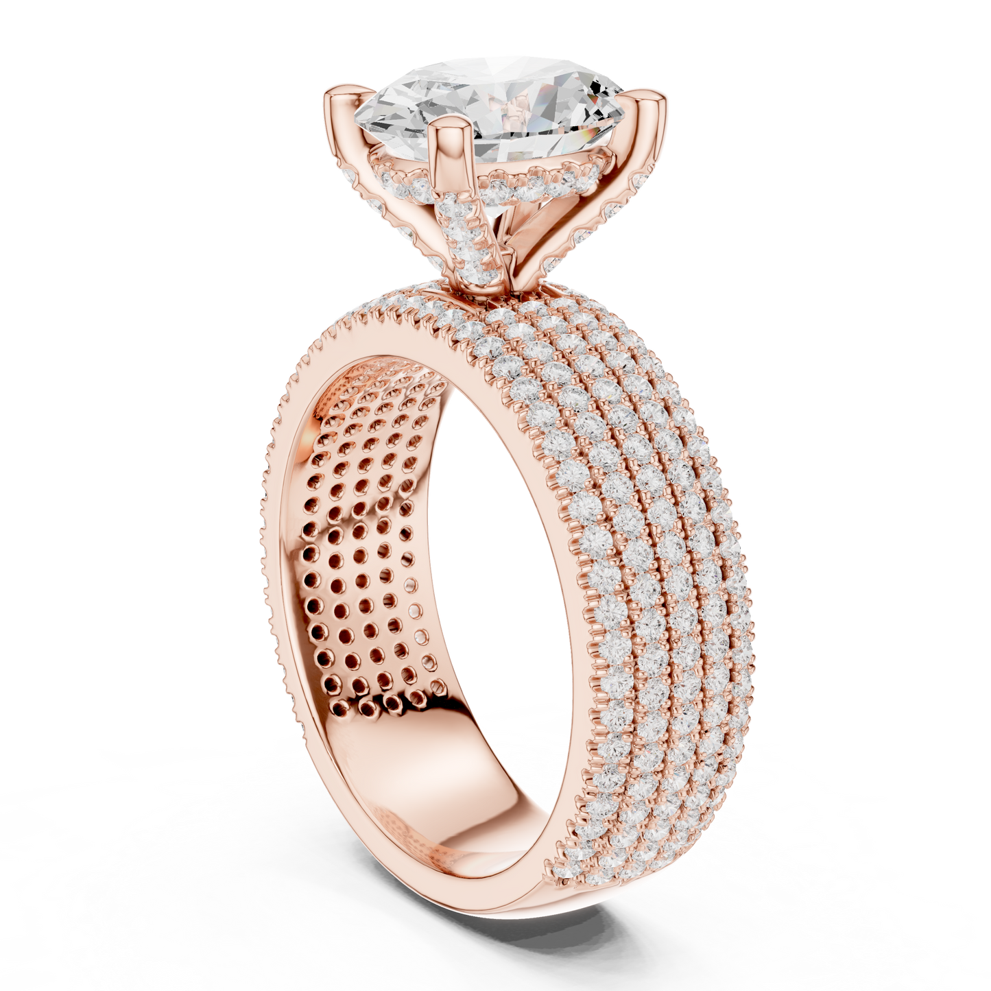 Round Halo Lab Grown Diamond Ring
