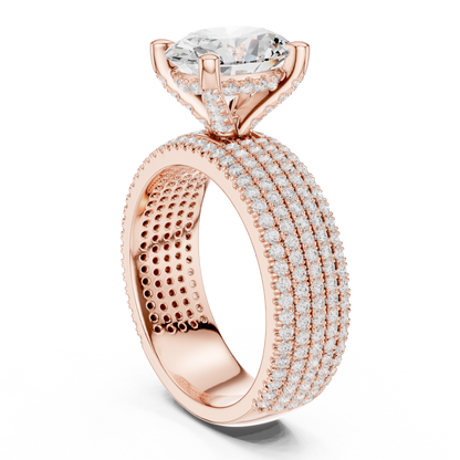 Round Halo Lab Grown Diamond Ring