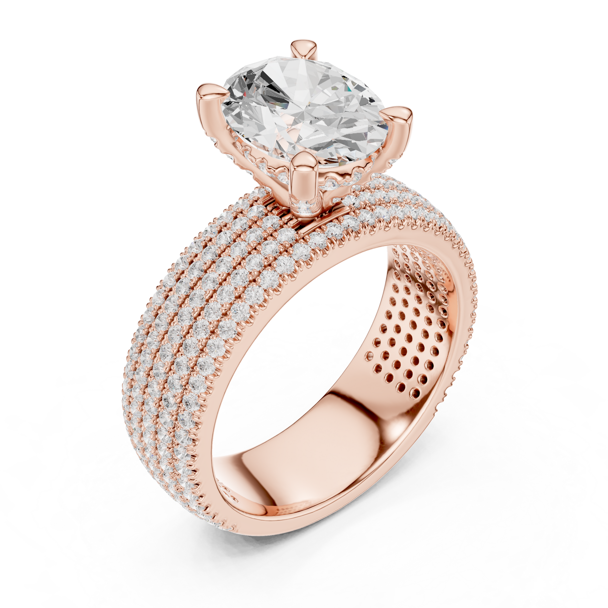 Round Halo Lab Grown Diamond Ring
