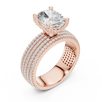 Round Halo Lab Grown Diamond Ring