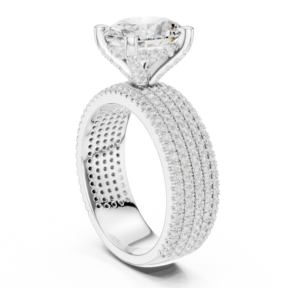 Round Halo Lab Grown Diamond Ring