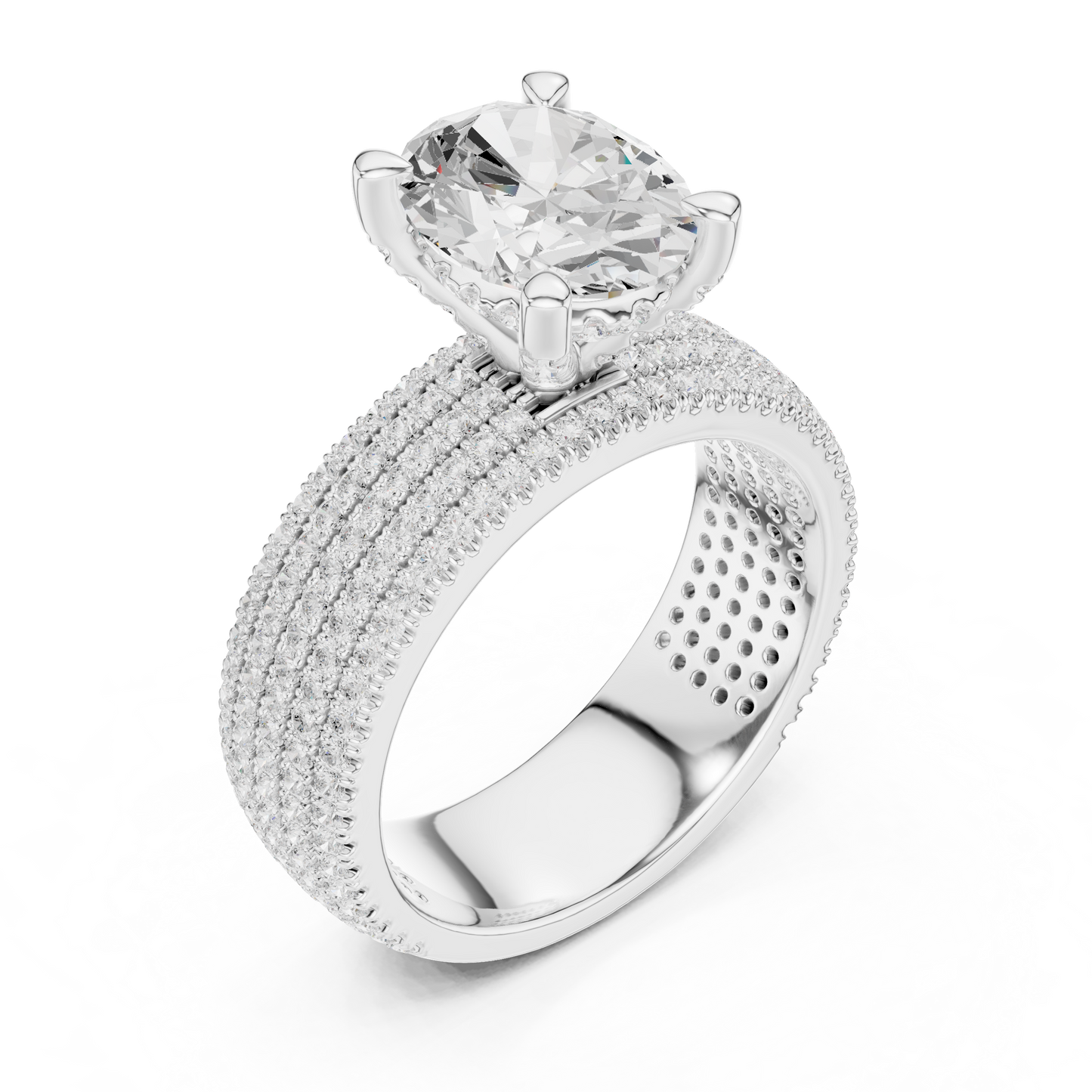 Round Halo Lab Grown Diamond Ring
