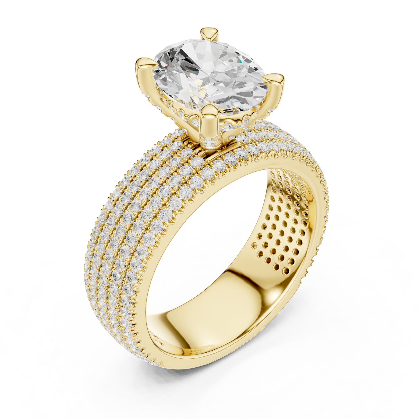 Round Halo Lab Grown Diamond Ring