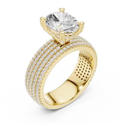 Round Halo Lab Grown Diamond Ring