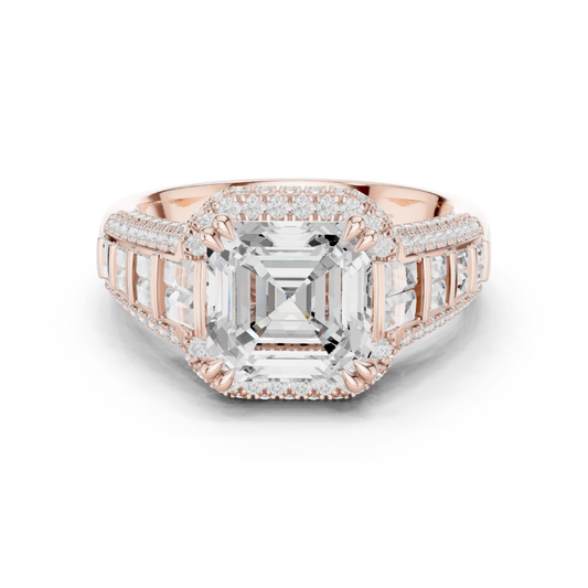 Mixed Shape Lab Grown Diamond Halo Ring