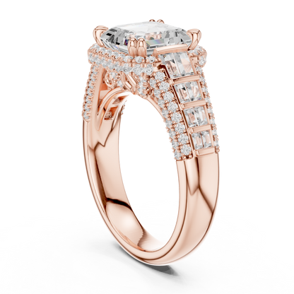 Mixed Shape Lab Grown Diamond Halo Ring