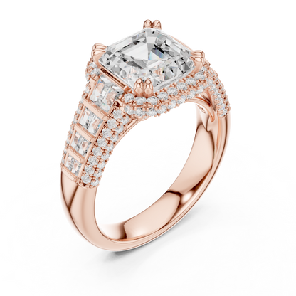 Mixed Shape Lab Grown Diamond Halo Ring