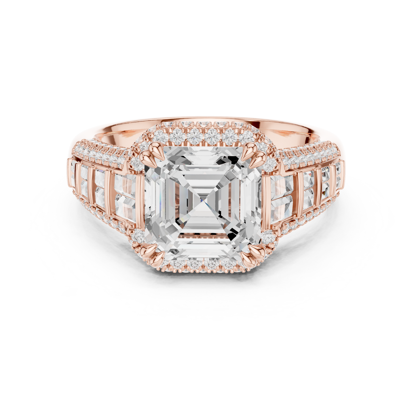 Mixed Shape Lab Grown Diamond Halo Ring