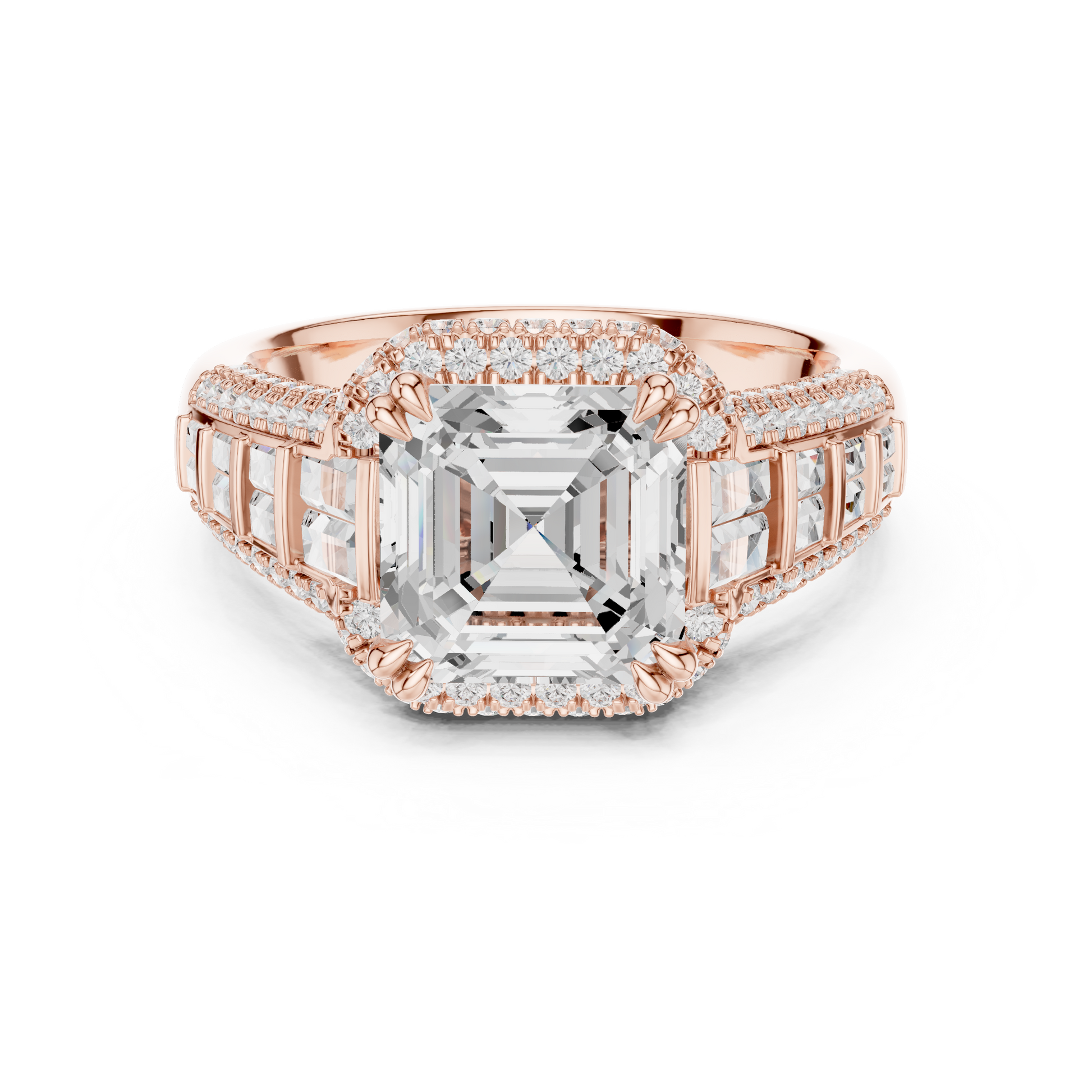 Mixed Shape Lab Grown Diamond Halo Ring