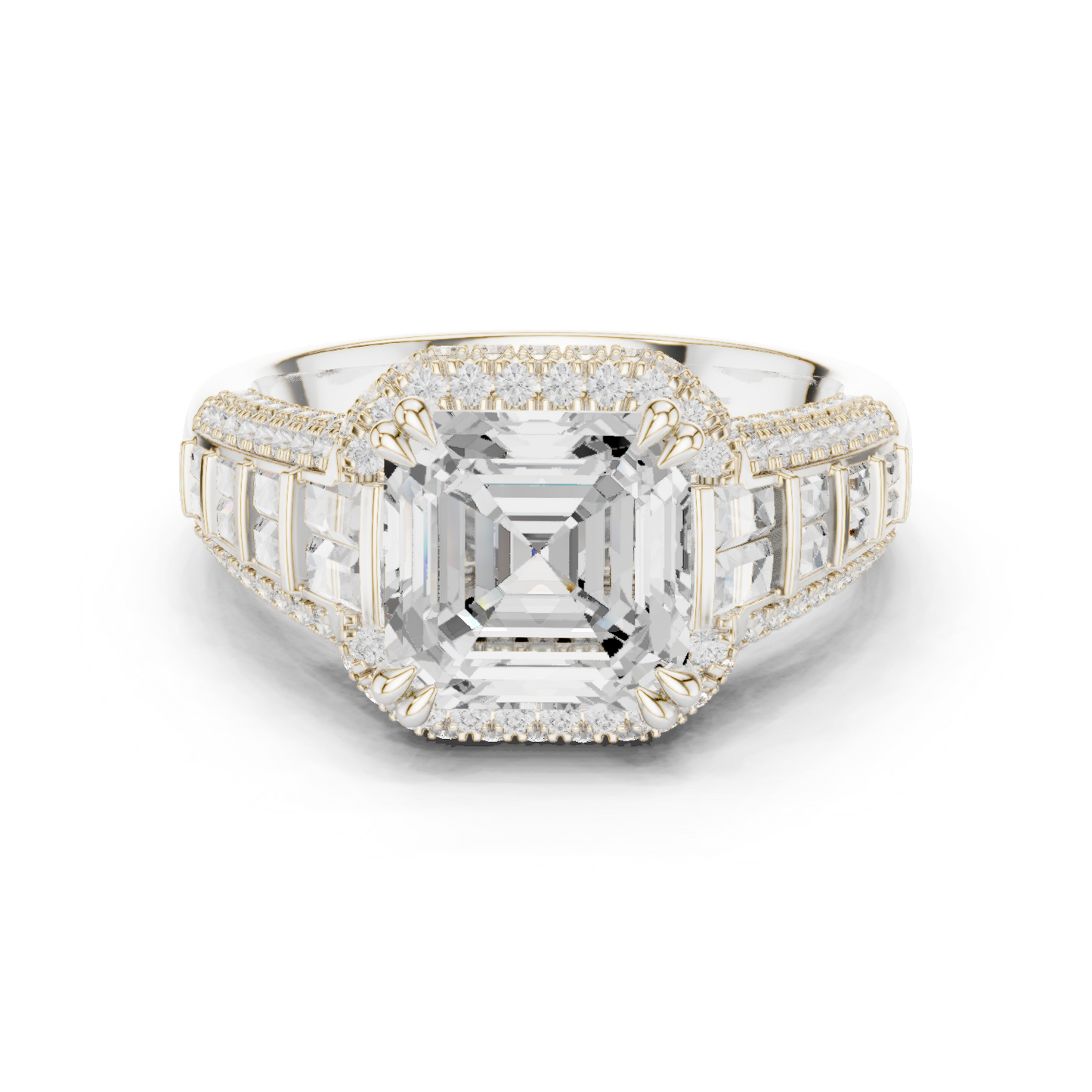 Mixed Shape Lab Grown Diamond Halo Ring