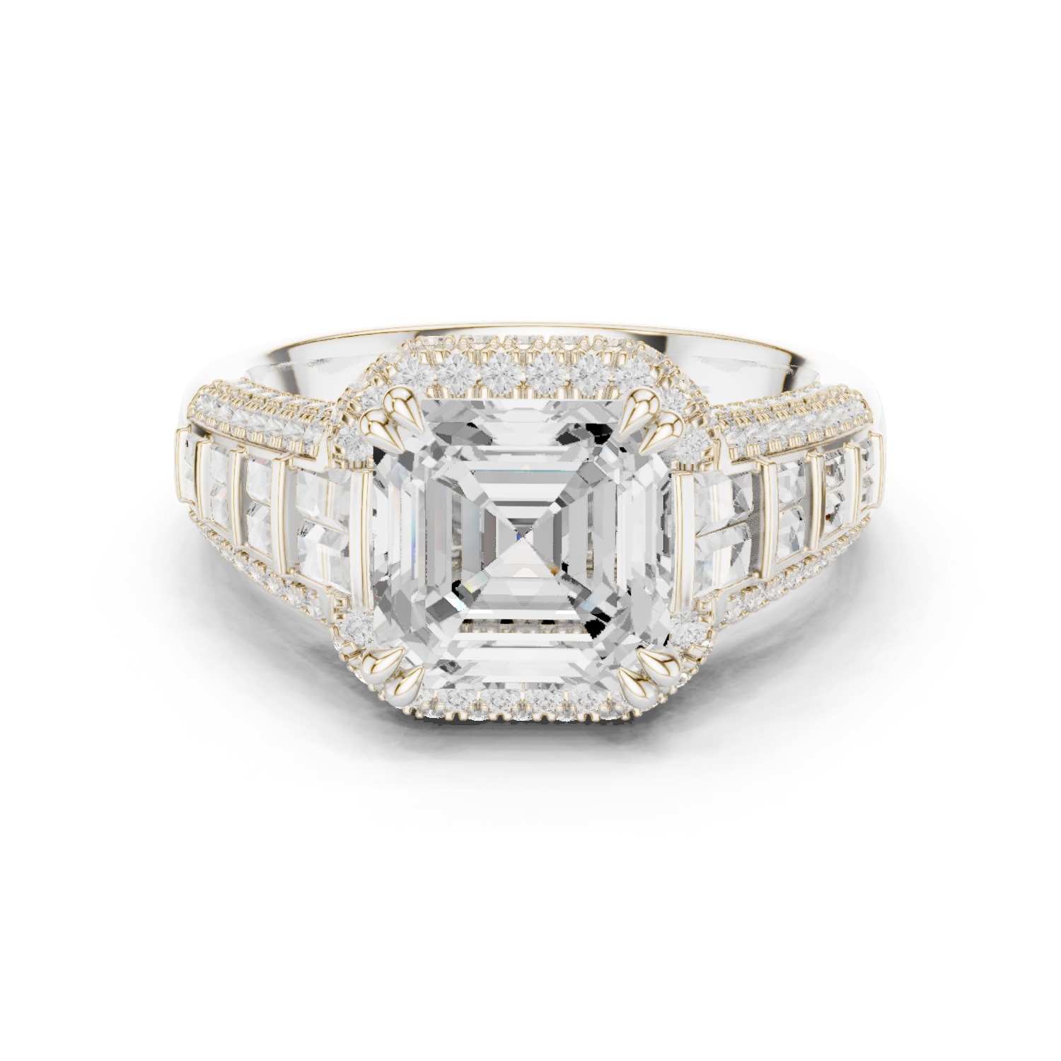 Mixed Shape Lab Grown Diamond Halo Ring