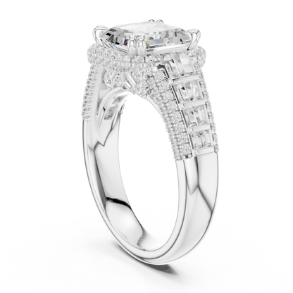 Mixed Shape Lab Grown Diamond Halo Ring
