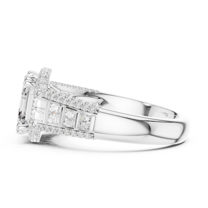 Mixed Shape Lab Grown Diamond Halo Ring
