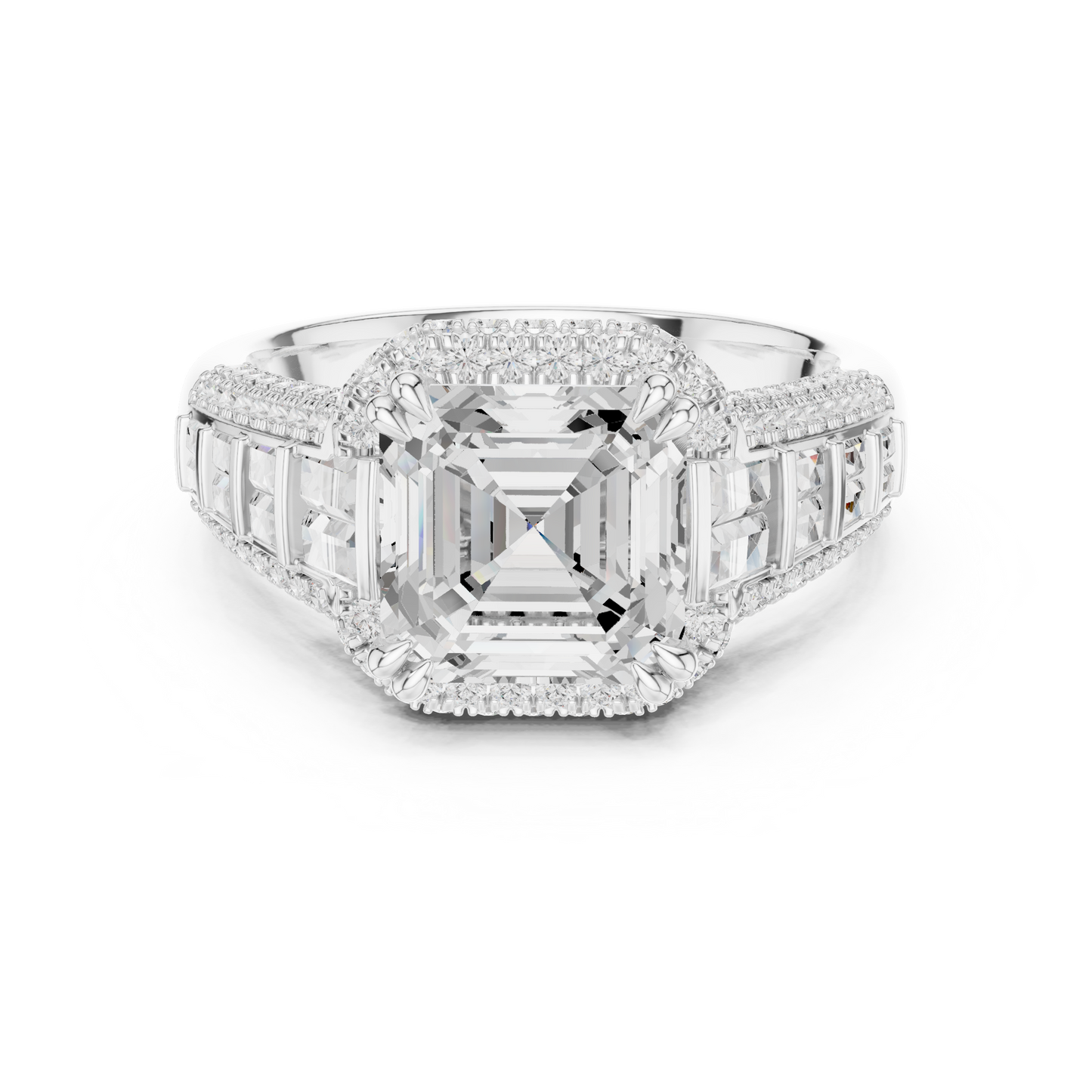 Mixed Shape Lab Grown Diamond Halo Ring